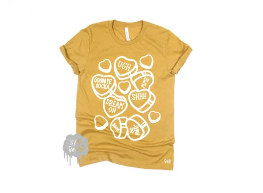 Conversation Hearts (2 options) Adult Tee or Tank