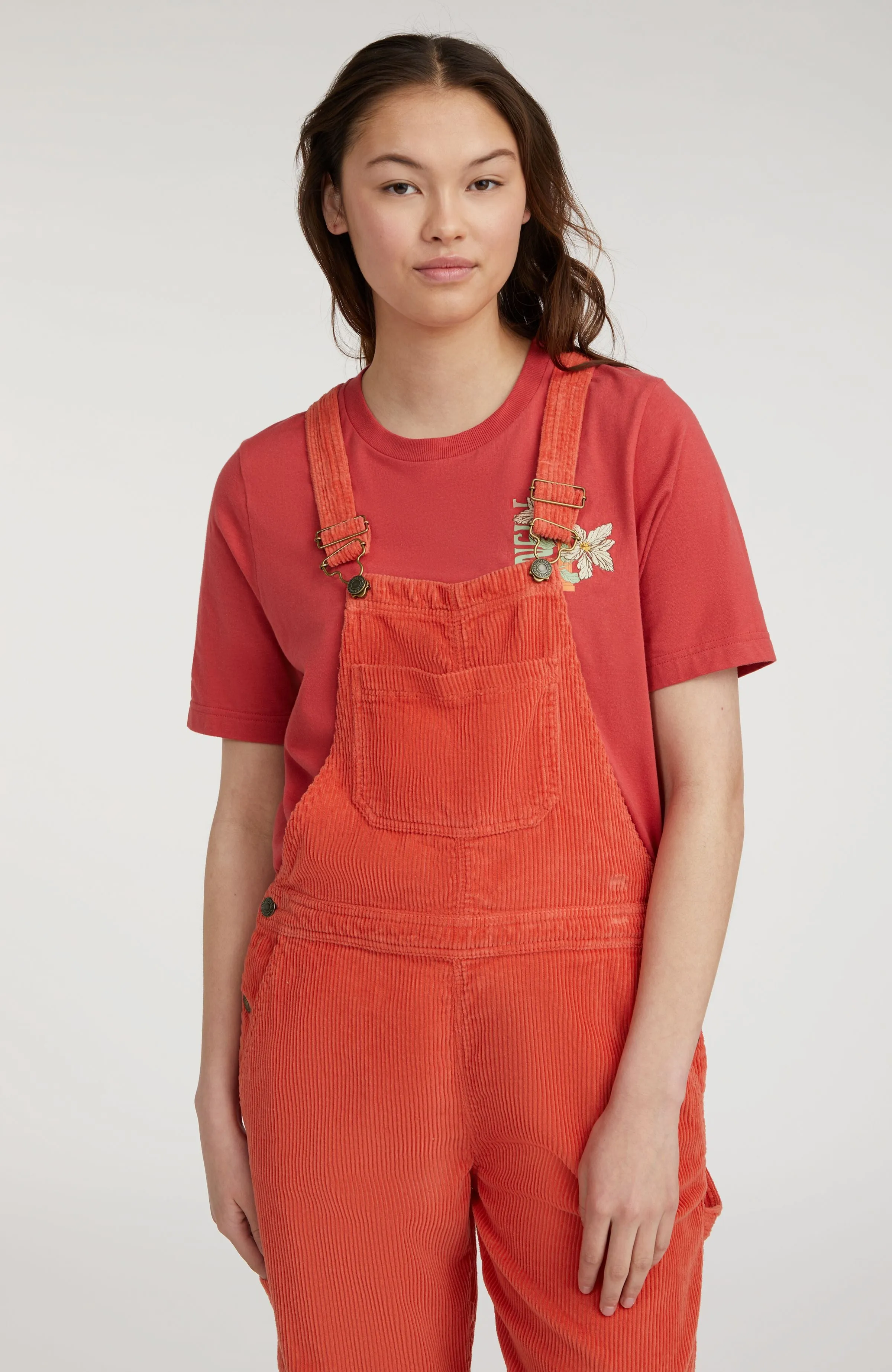 CORD DUNGAREE | Red Orcher
