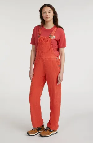 CORD DUNGAREE | Red Orcher