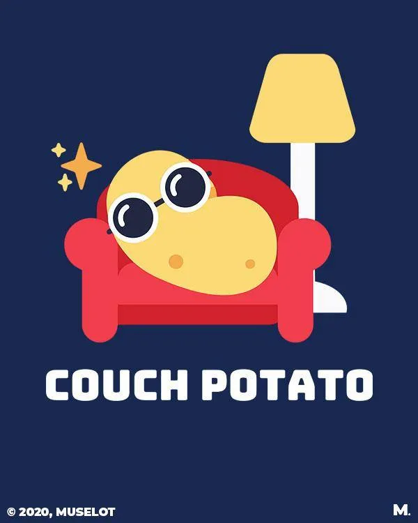 Couch potato printed t shirts
