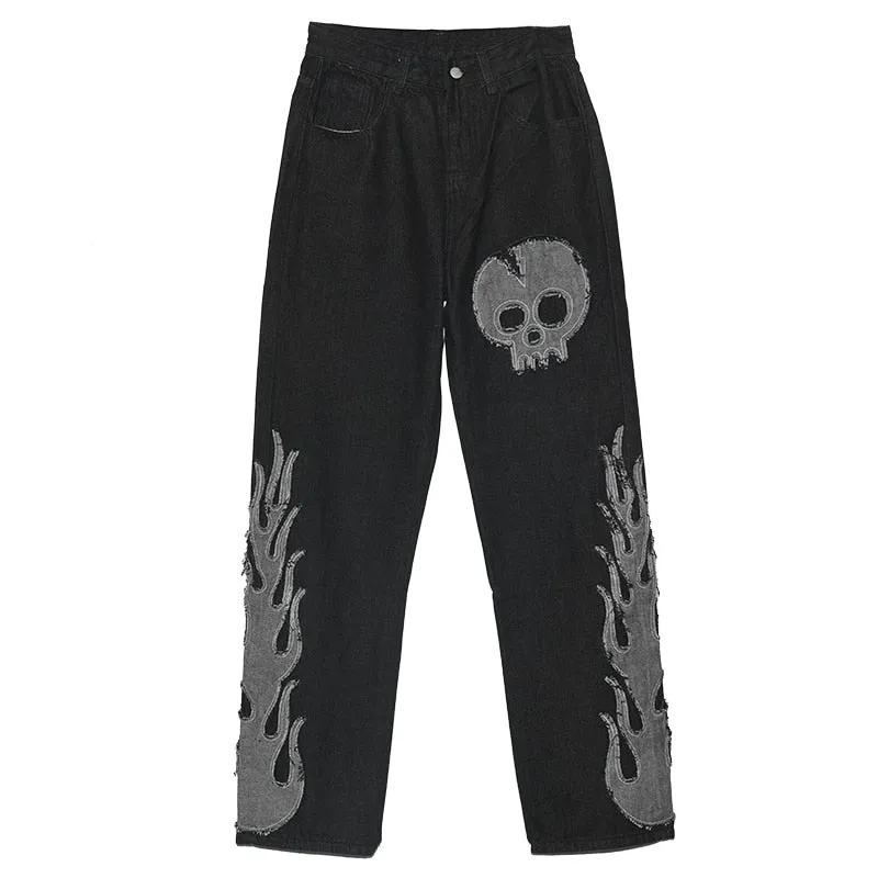 Dark streetwear Wash Jeans Women Spring 2022