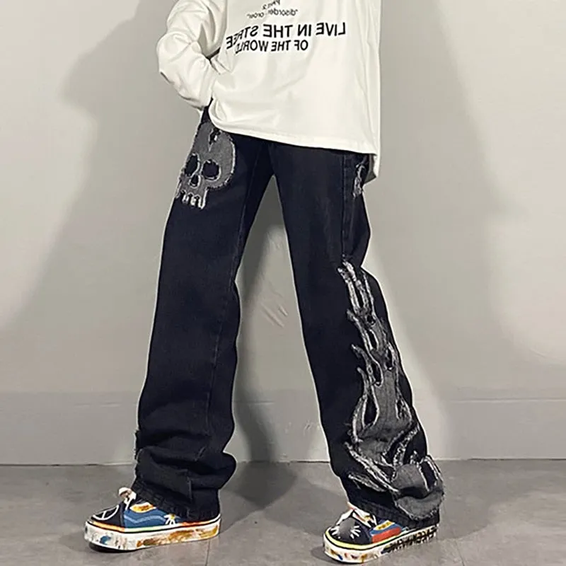 Dark streetwear Wash Jeans Women Spring 2022