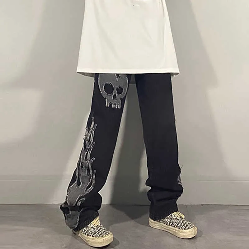 Dark streetwear Wash Jeans Women Spring 2022