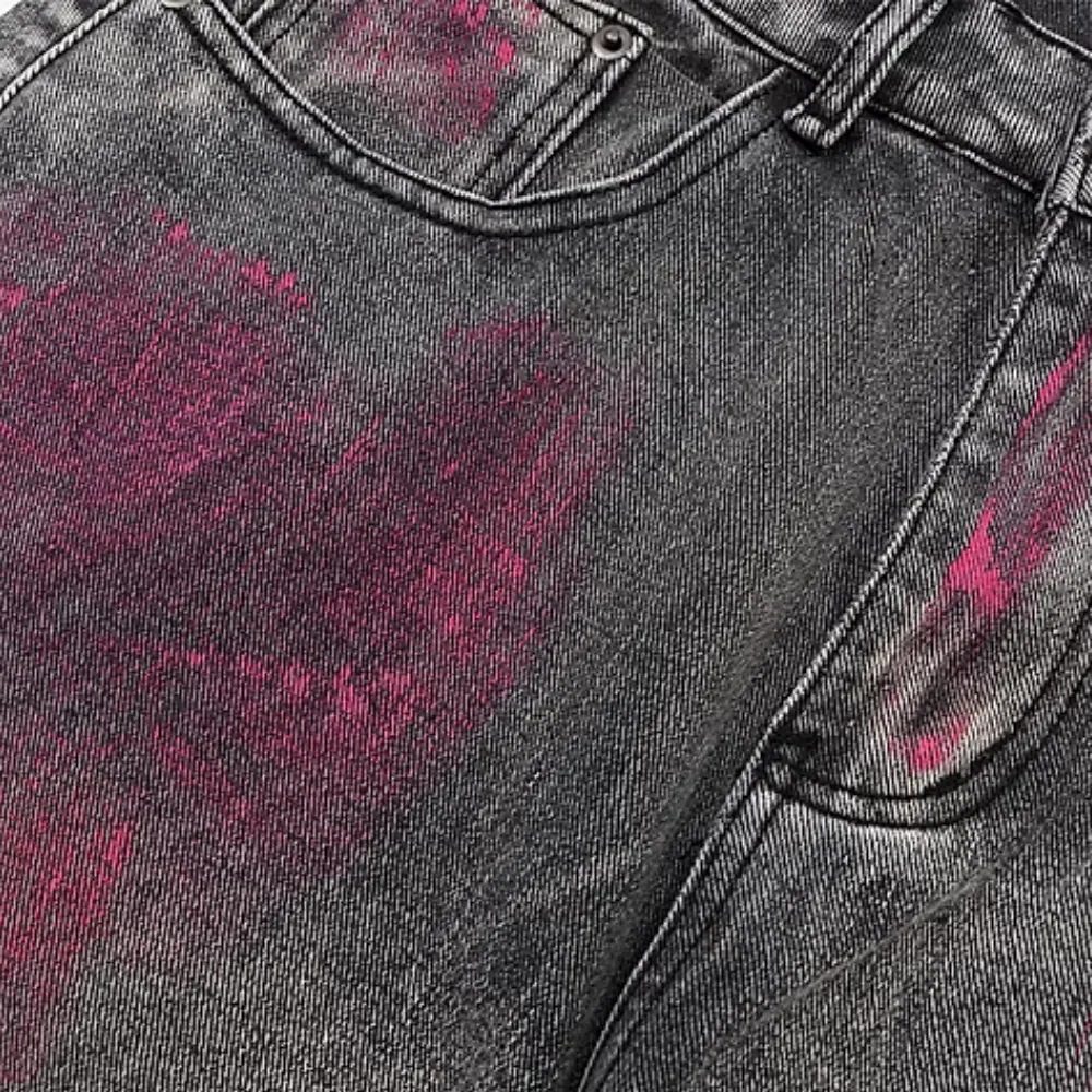 DF| Street Art Spray Painted Jeans