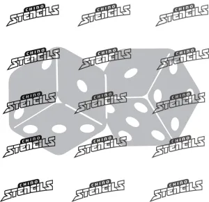 Dice ( Urban )  # 3034 art stencil / template