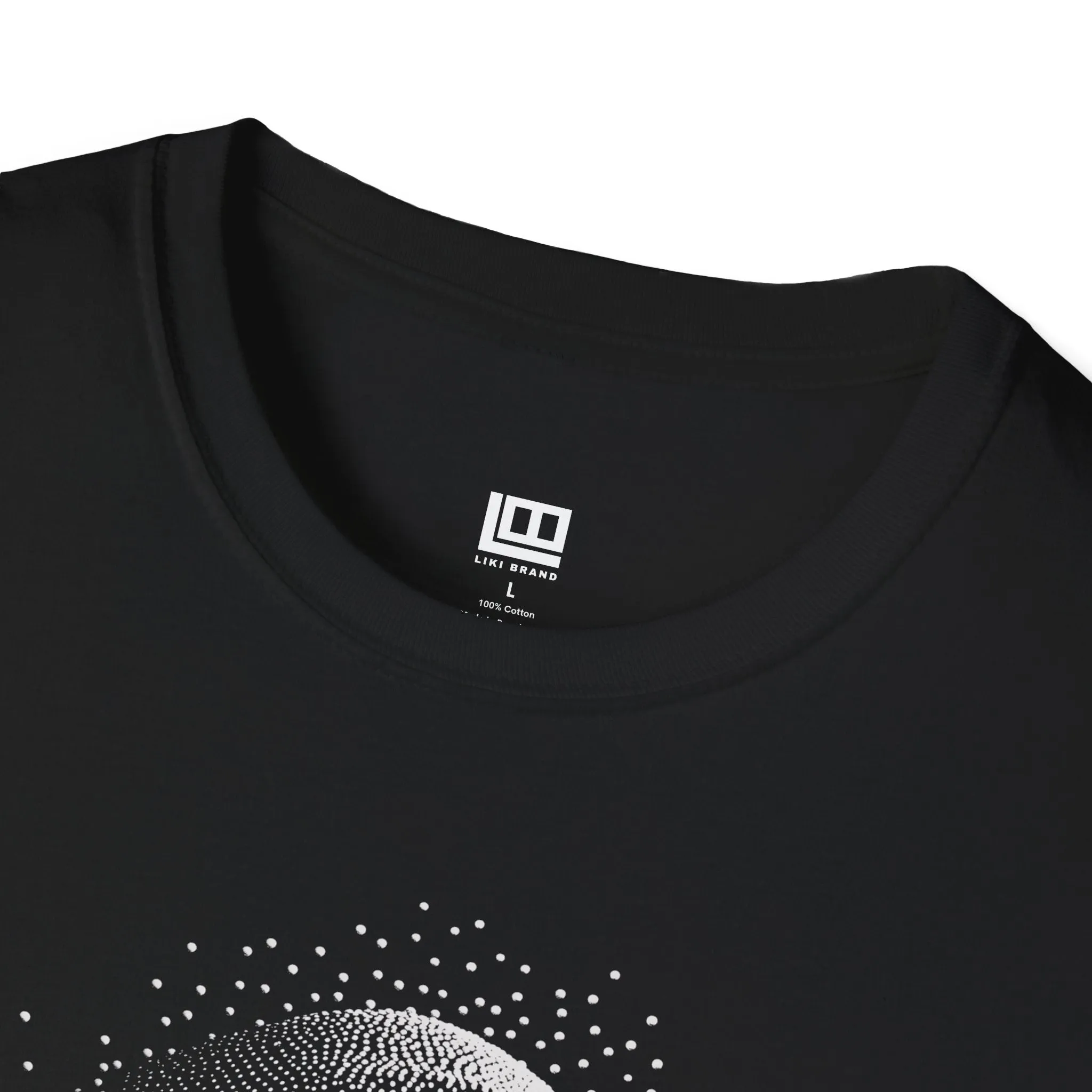 Dot Art Street Wear Unisex Softstyle T-Shirt, Monochrome Fashionable Tee, Urban Futuristic Top, Trendy Graphic Shirt, Cool Minimalist Casual