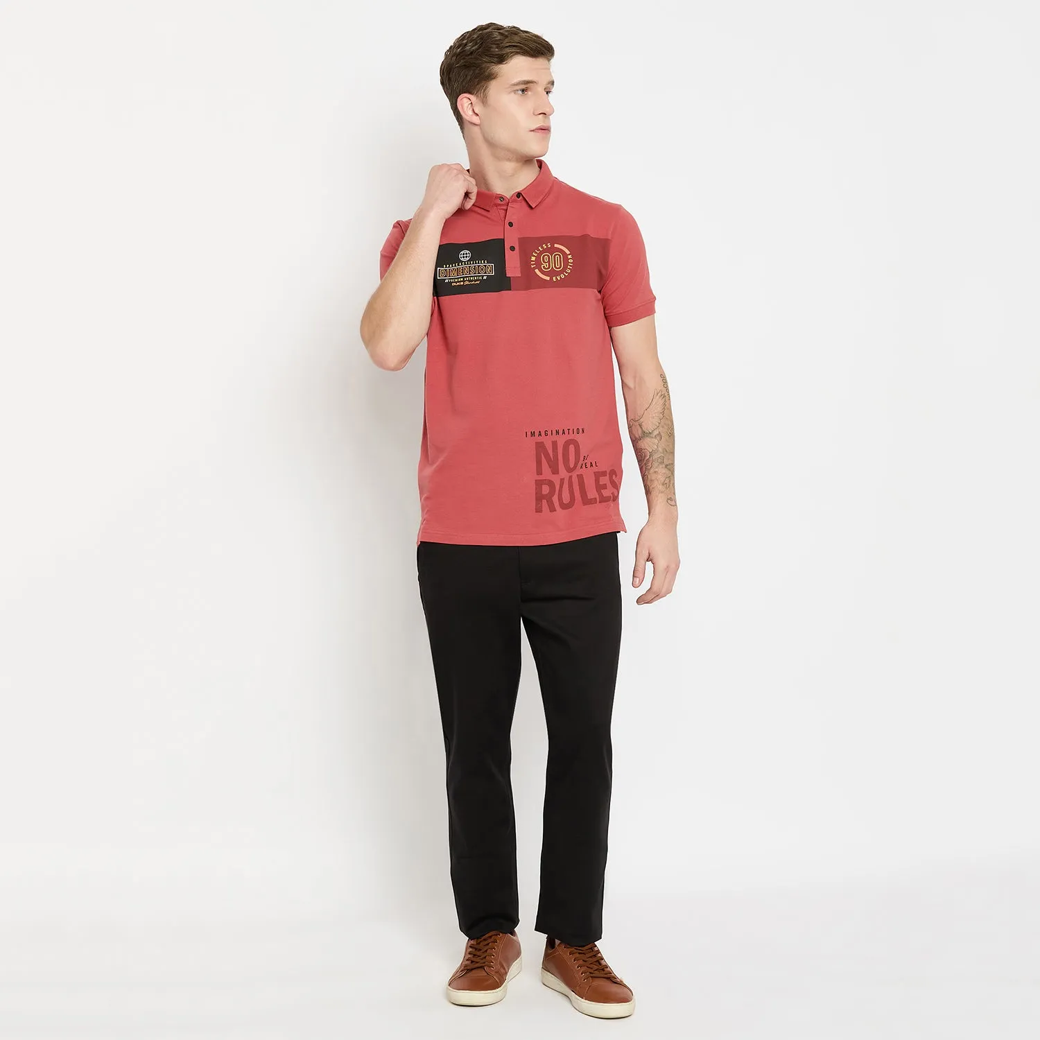 Duke Urban Men Half Sleeve Cotton Tshirt (LF5790)