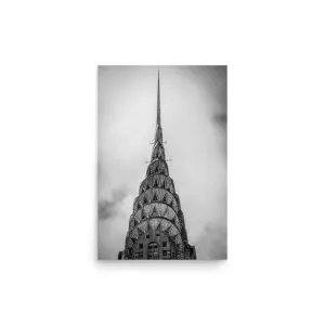 Empire State Grit – Edgy Black & White Empire State Building Poster (Unframed)