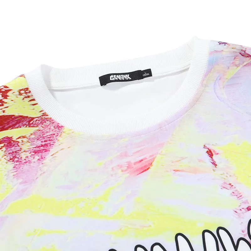 Fake Two Piece Hip Hop Crew Neck Sweatshirt