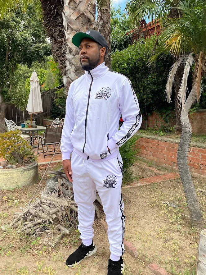 Farris Wheel Streetwear Unisex White Tracksuit