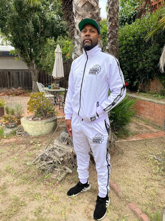 Farris Wheel Streetwear Unisex White Tracksuit
