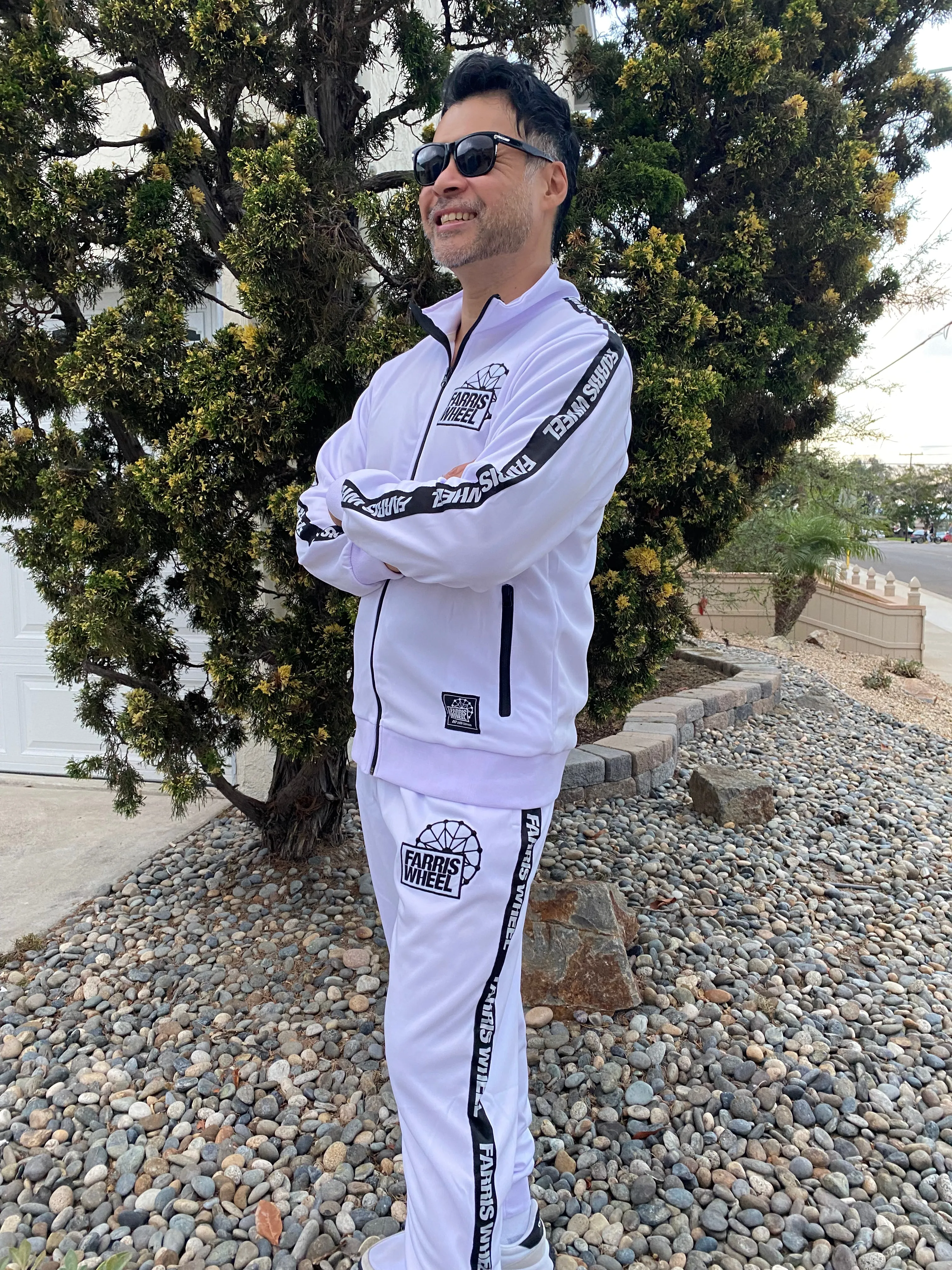 Farris Wheel Streetwear Unisex White Tracksuit