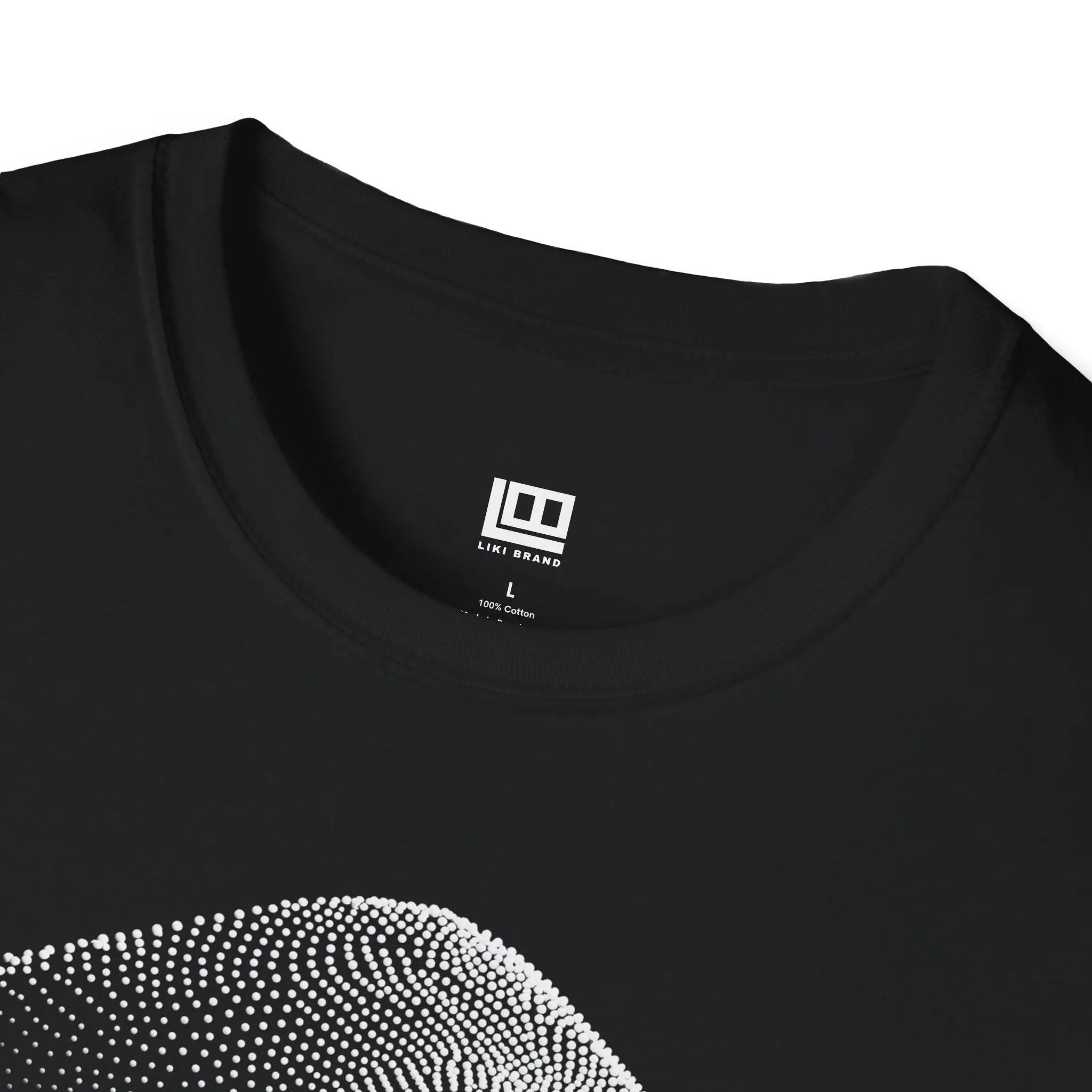 Futuristic Black and White Dot Art Streetwear Tee, Unique Soft Cotton Shirt for Men and Women, Trendy Urban Graphic Tee, Cool Modern Tee,