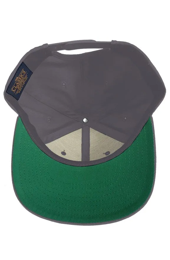 Grey "Mint Green" Printed Patch Snapback | Graphic Tee, Streetwear