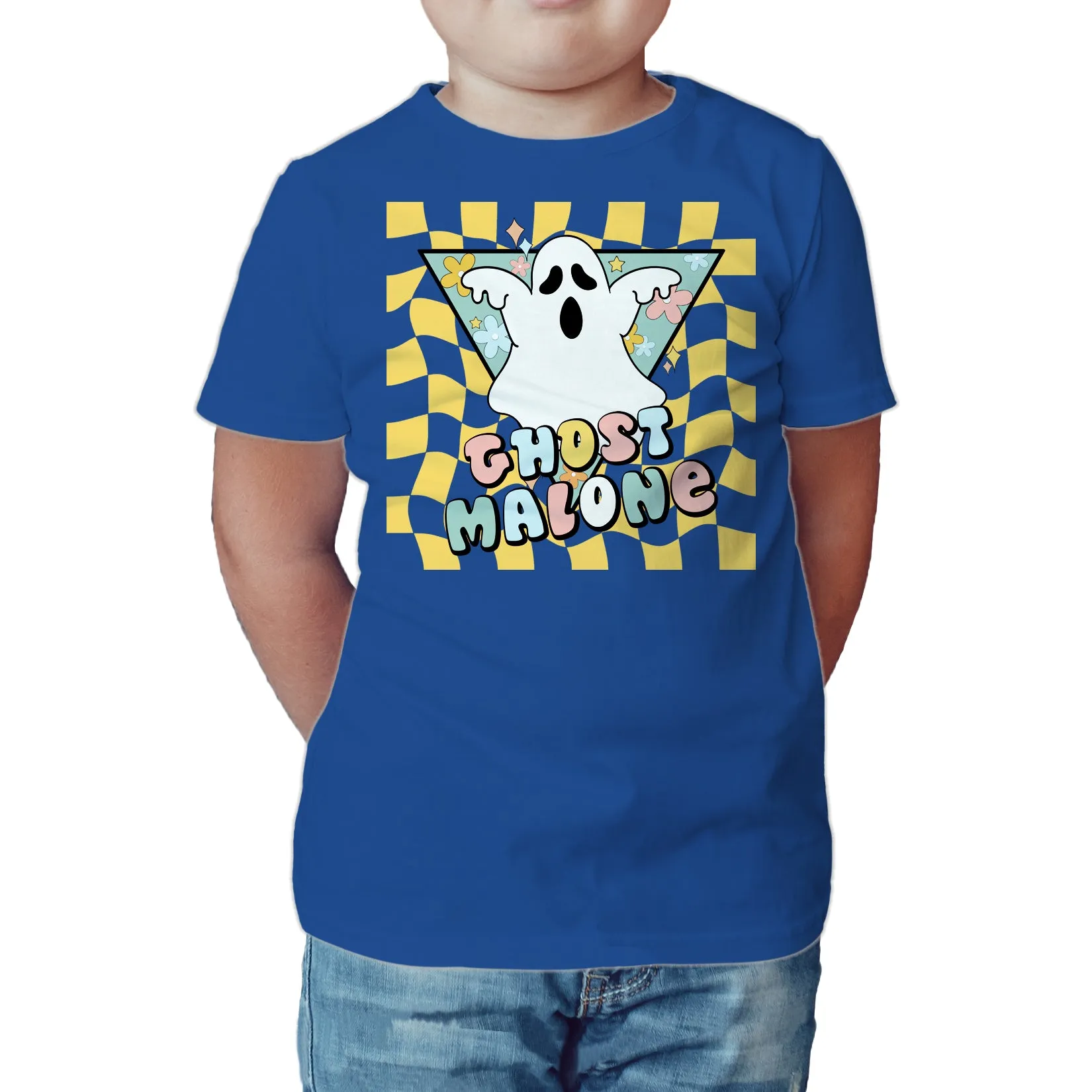 Halloween Cute Ghost Malone Parody Post Cool Hip Hop Joke Official Kid's T-shirt