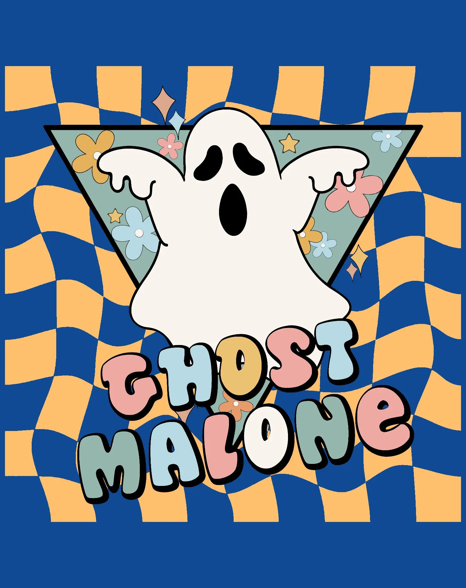 Halloween Cute Ghost Malone Parody Post Cool Hip Hop Joke Official Kid's T-shirt