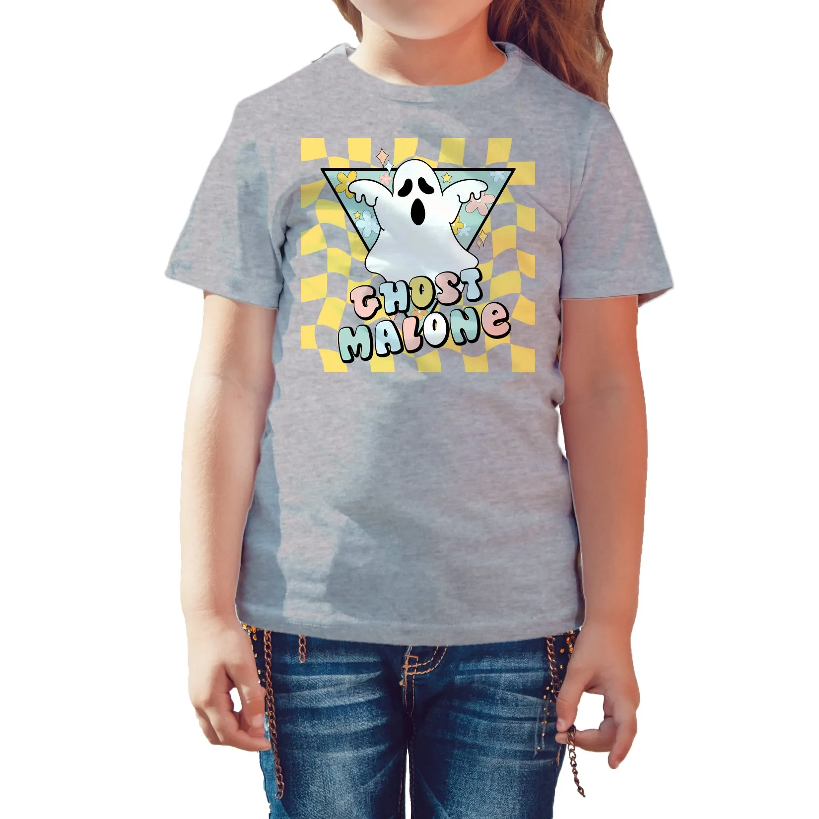 Halloween Cute Ghost Malone Parody Post Cool Hip Hop Joke Official Kid's T-shirt