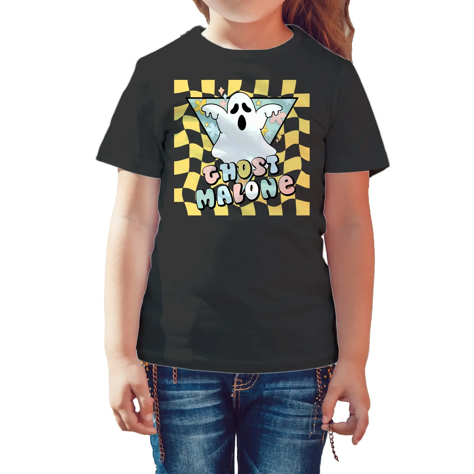Halloween Cute Ghost Malone Parody Post Cool Hip Hop Joke Official Kid's T-shirt