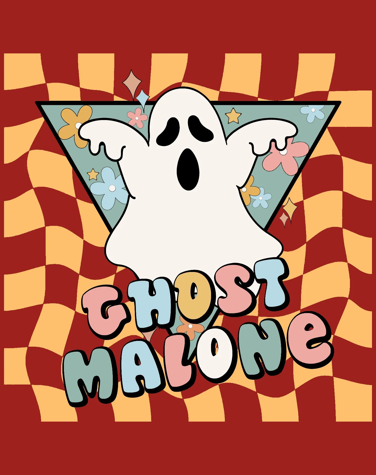 Halloween Cute Ghost Malone Parody Post Cool Hip Hop Joke Official Kid's T-shirt