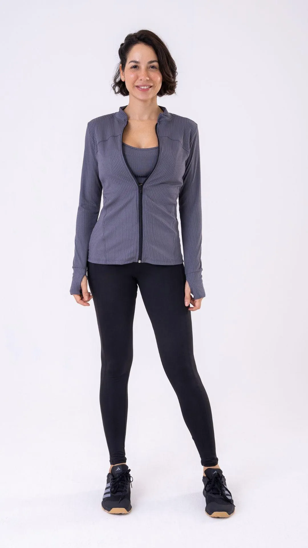 Heather Gray Ribbed Muse Jacket