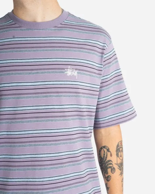 Heather Stripe Crew - Lavendar