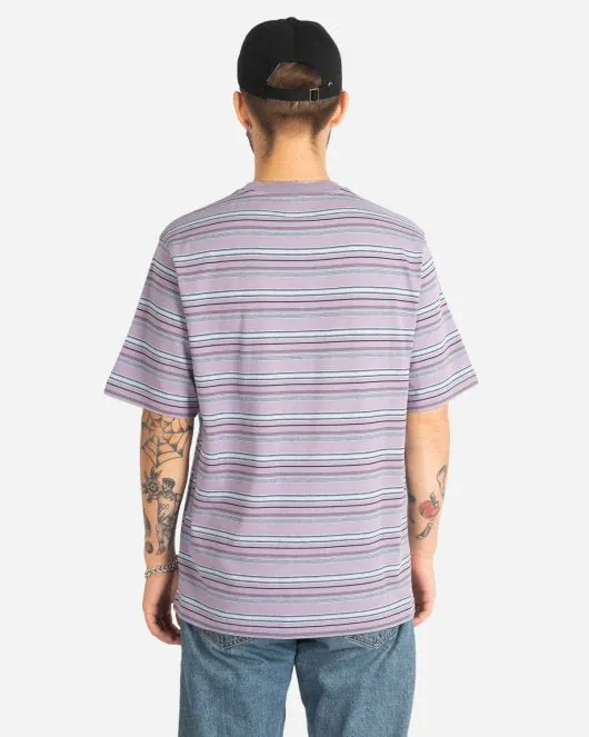 Heather Stripe Crew - Lavendar