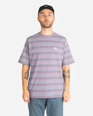 Heather Stripe Crew - Lavendar