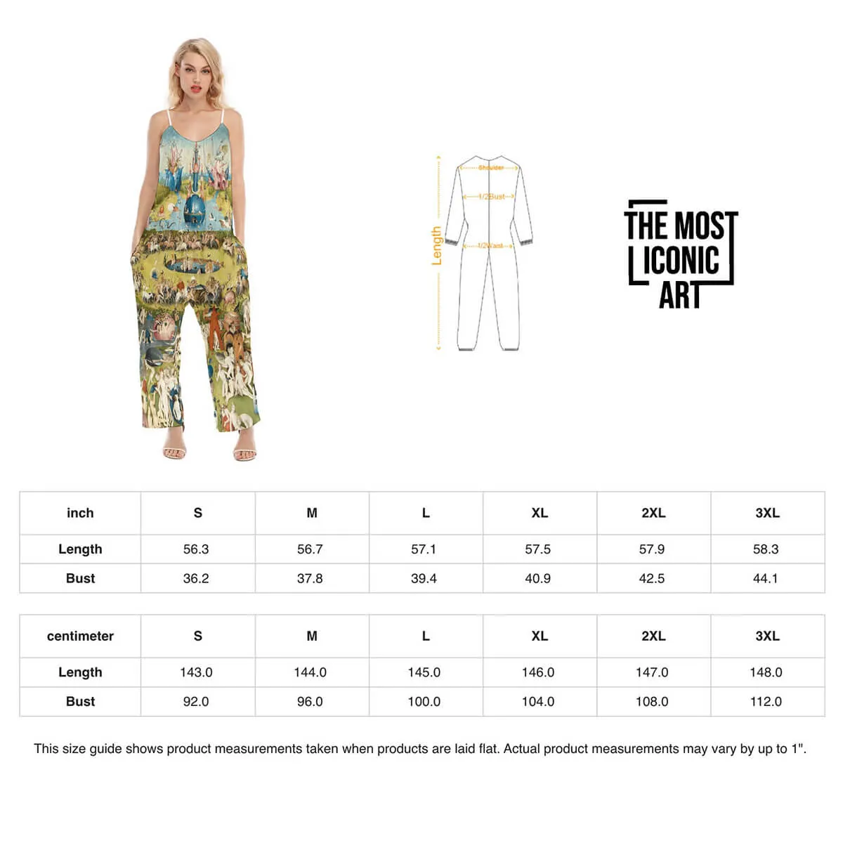 Hieronymus Bosch The Garden of Earthly Delights Loose Jumpsuit