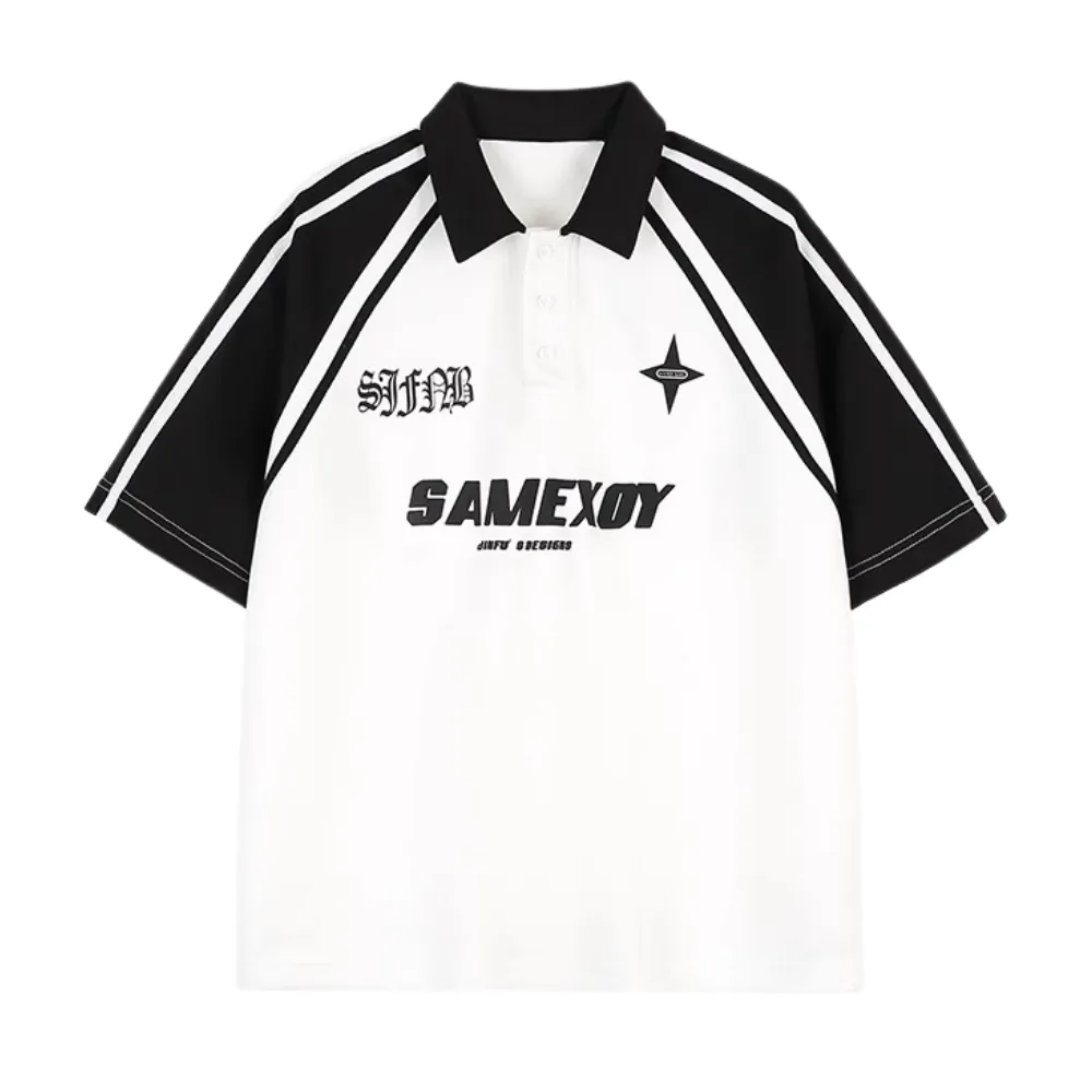 High Street Embroidery Patchwork Polo Shirt