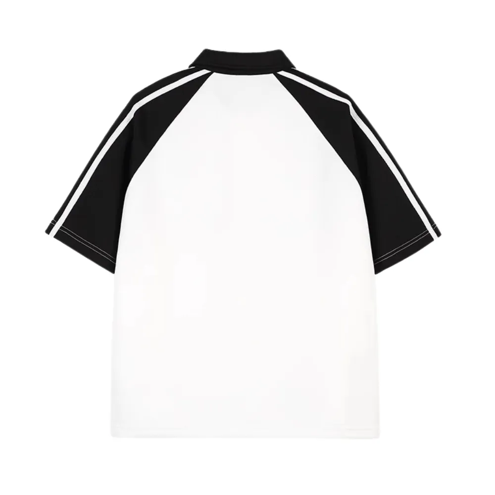 High Street Embroidery Patchwork Polo Shirt