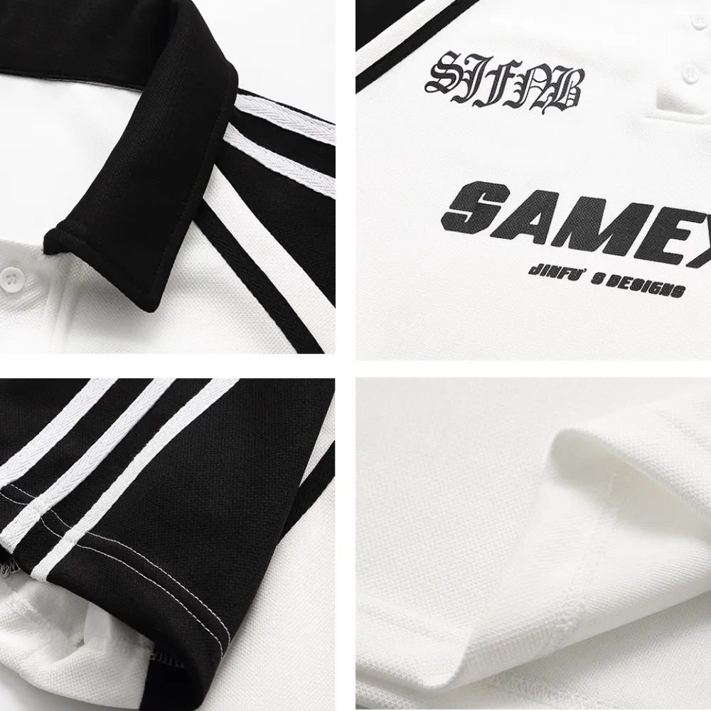 High Street Embroidery Patchwork Polo Shirt