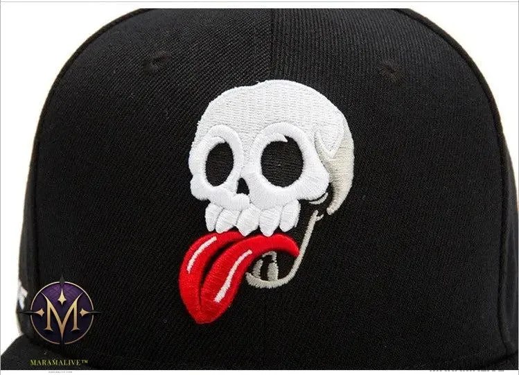 Hip Hop Flat-edge Fashion Skull Embroidery Baseball Cap