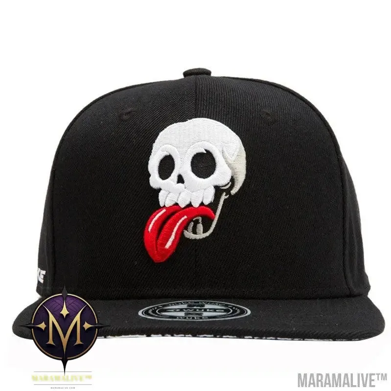 Hip Hop Flat-edge Fashion Skull Embroidery Baseball Cap