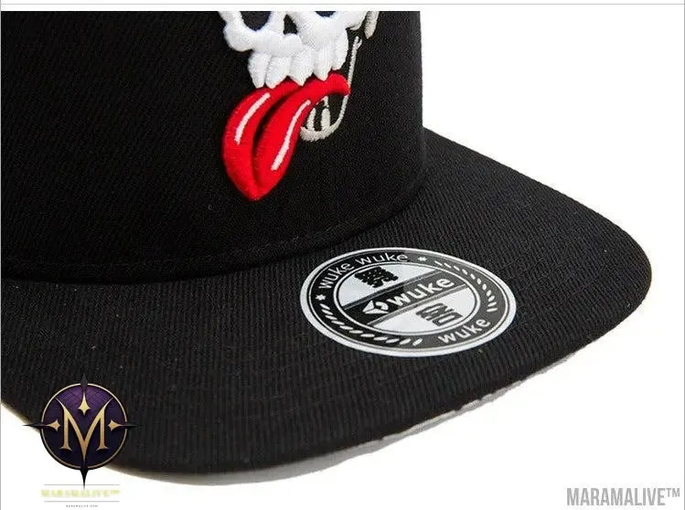 Hip Hop Flat-edge Fashion Skull Embroidery Baseball Cap