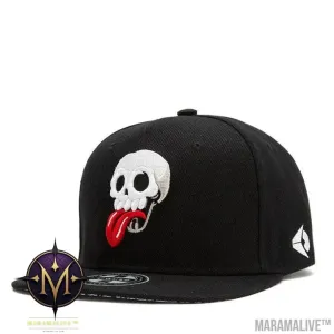 Hip Hop Flat-edge Fashion Skull Embroidery Baseball Cap