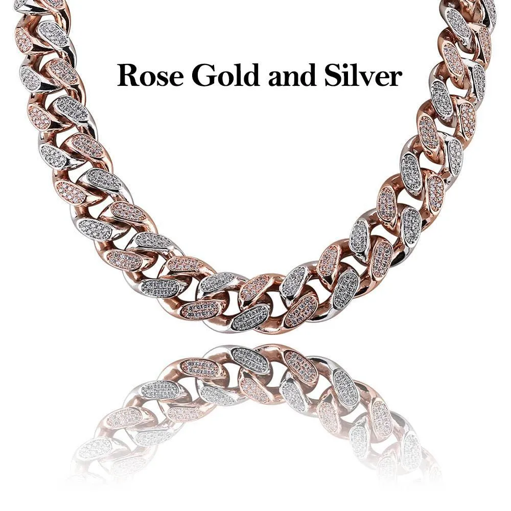 Hip Hop Iced 16" - 30" 20mm Heavy Simulated Diamond Miami Cuban Link Necklace Choker Bling