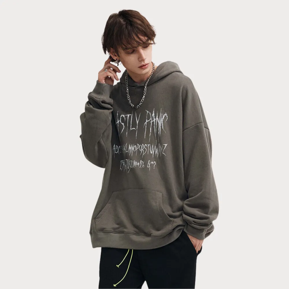 Hip-Hop Letter Print Hoodie