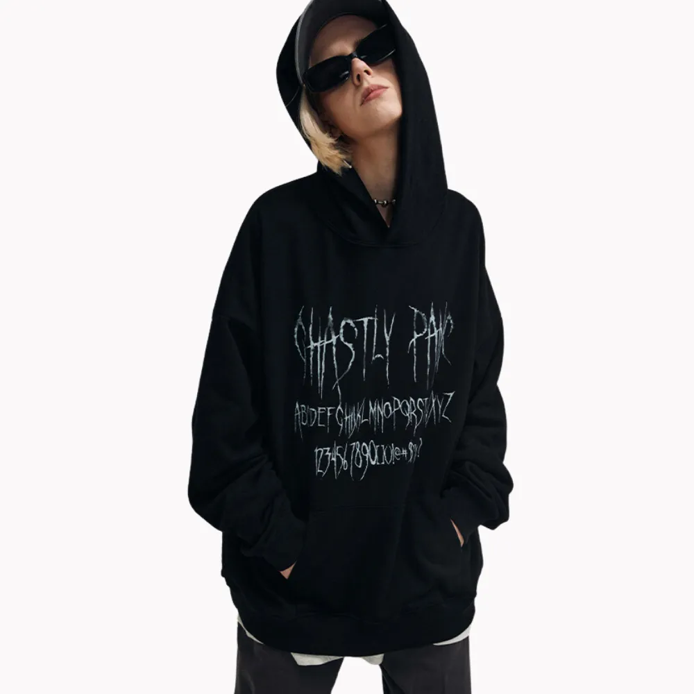 Hip-Hop Letter Print Hoodie