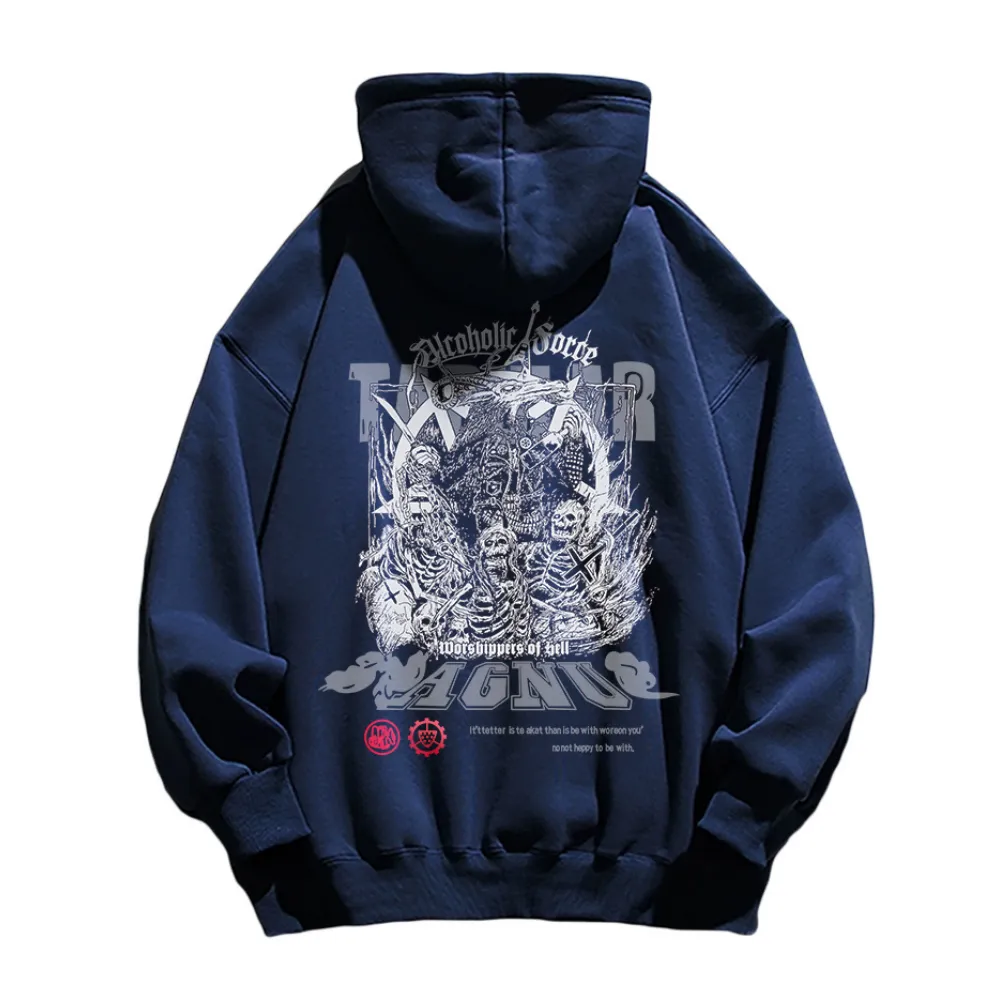 Hip Hop Skull Graphic Hoodie