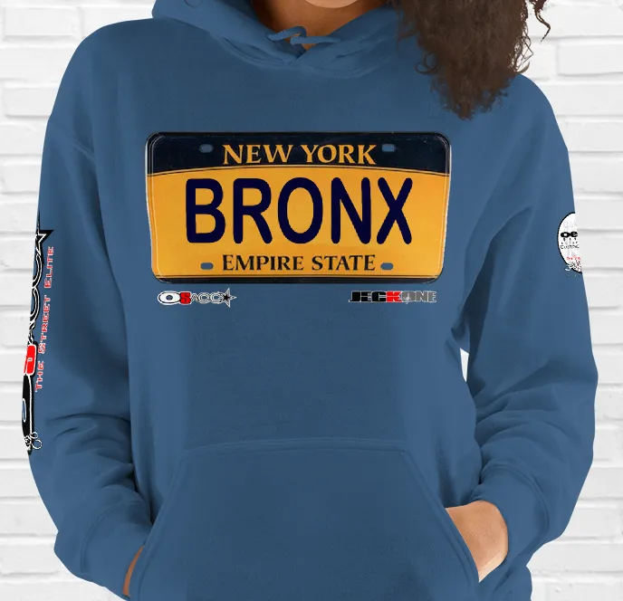 HOODIE (uniSex): BRONX  -VanityPlate
