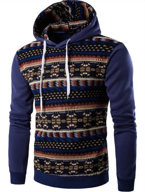 Hoodies Mens Hombre Hip Hop Male Hoodie Fashion Geometric Print Sweatshirt Suit Men Slim Fit Men Hoody XXL EYRV