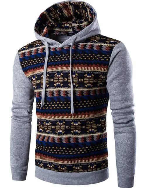 Hoodies Mens Hombre Hip Hop Male Hoodie Fashion Geometric Print Sweatshirt Suit Men Slim Fit Men Hoody XXL EYRV