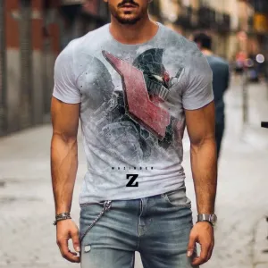 Hot Sale 3D Robot Print T-Shirt | Anime Streetwear Tee