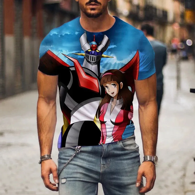 Hot Sale 3D Robot Print T-Shirt | Anime Streetwear Tee
