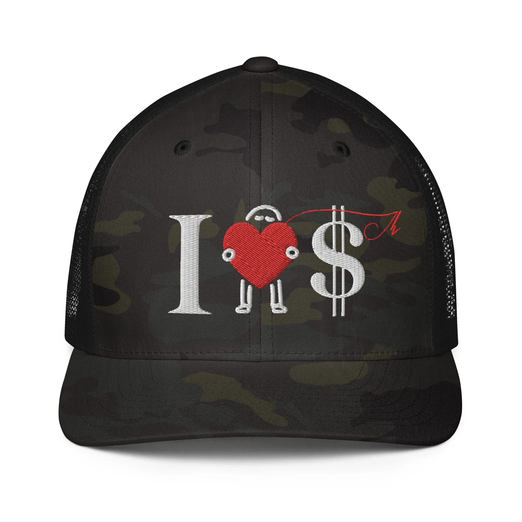I love $ Mesh back trucker cap