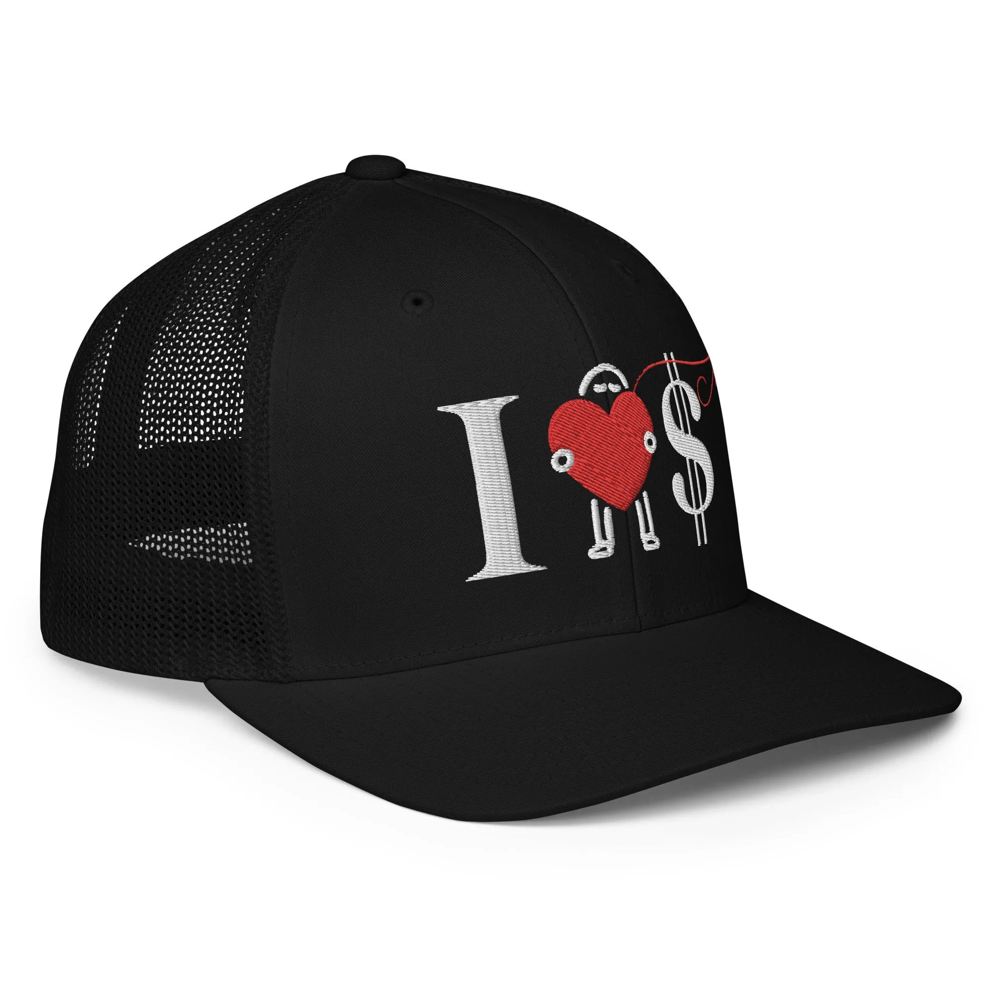 I love $ Mesh back trucker cap