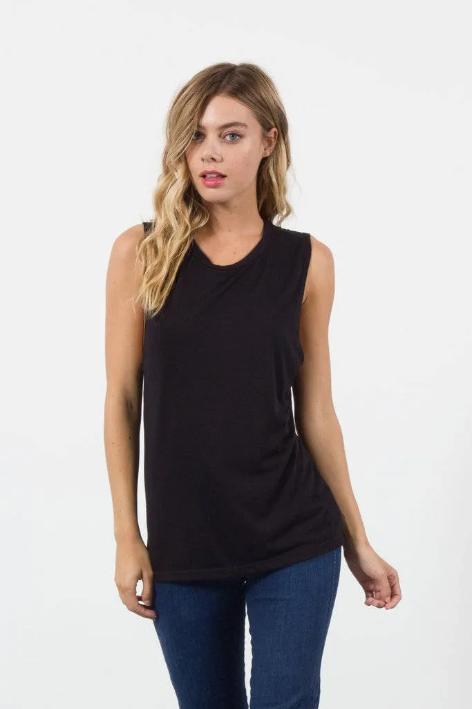 I Think I'll Just Be Happy Today Pastel Tie Dye Tank | Womens Yoga Tank