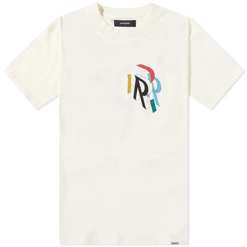 Initial Assembly Tee - Flat White