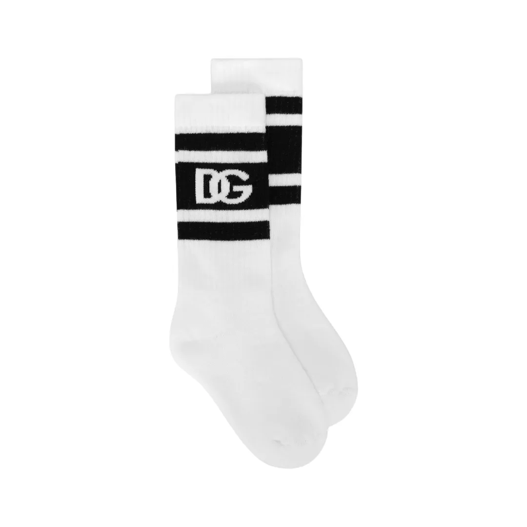 KIDS STRETCH KNIT SOCKS WITH DG LOGO