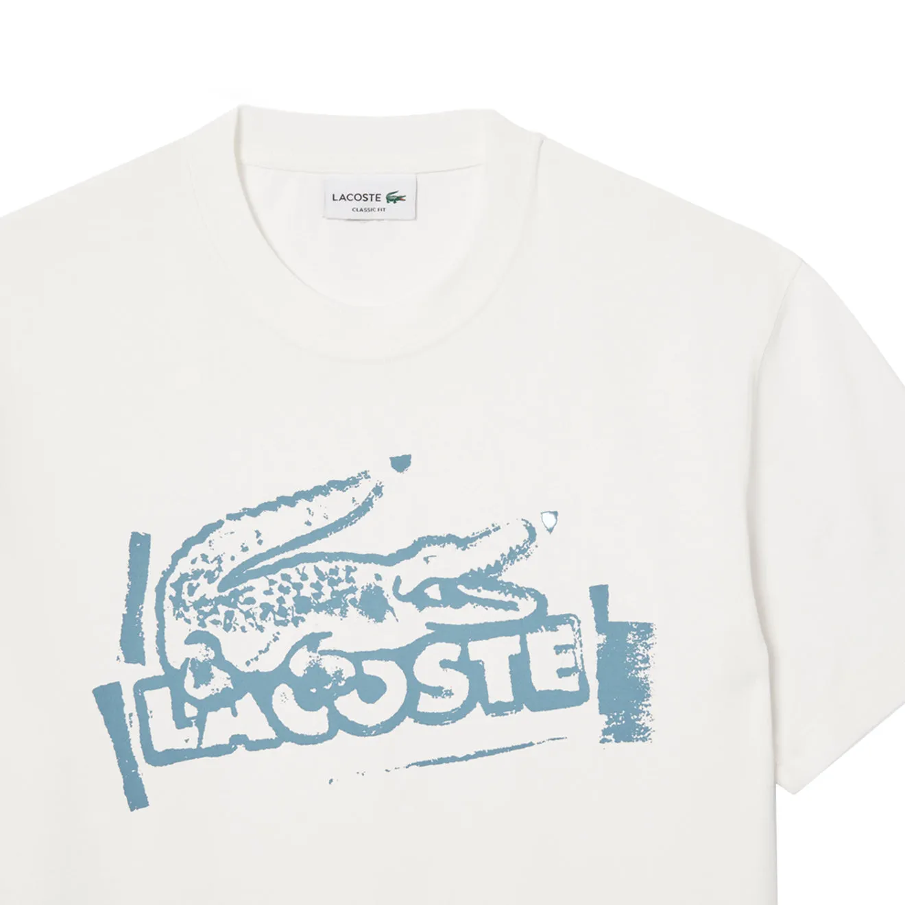 Lacoste Crocodile Graffiti S/S Tee White